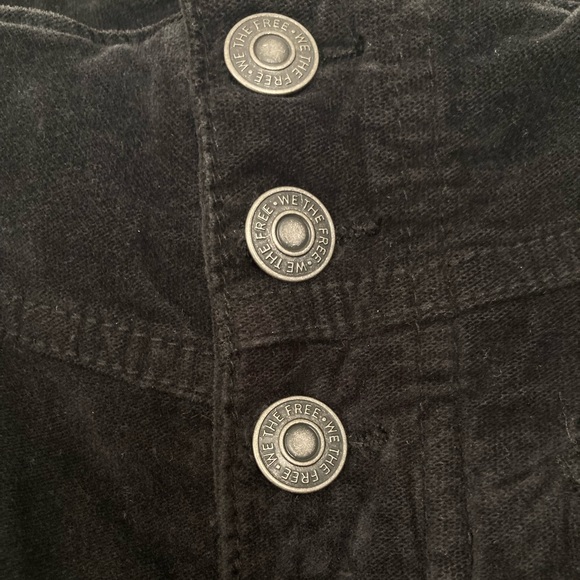 Free People Hit Back Slim Flare Pants Size 6 Velour Black NEW - Picture 8 of 10